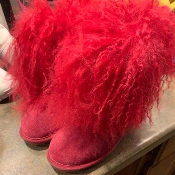 Girls Bearpaw pink fashion boots size 3 - Picture 2 of 2